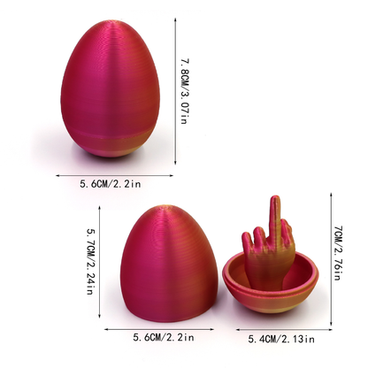 🔥Easter Egg Surprise – Funny 3D Printed Middle Finger Egg