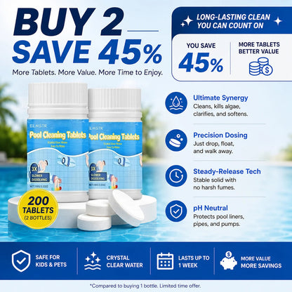 The Next-Gen Pool Purifier is here ✨ 2X Stronger Algae Control, Gentle & Safe for Kids! 👨‍👩‍👧‍👦