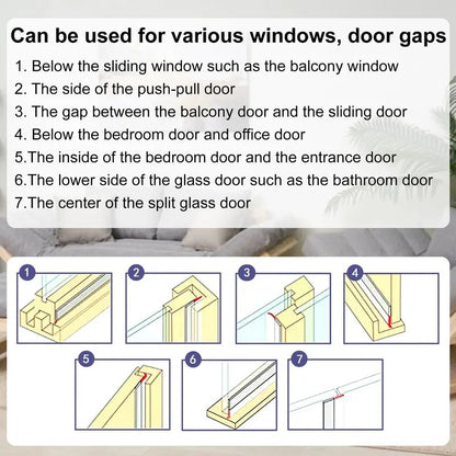 16.4FT Door Weather Stripping Seal Strip – Strong Adhesive Draft Stopper for Doors & Windows | Blocks Cold Air, Noise & Dust
