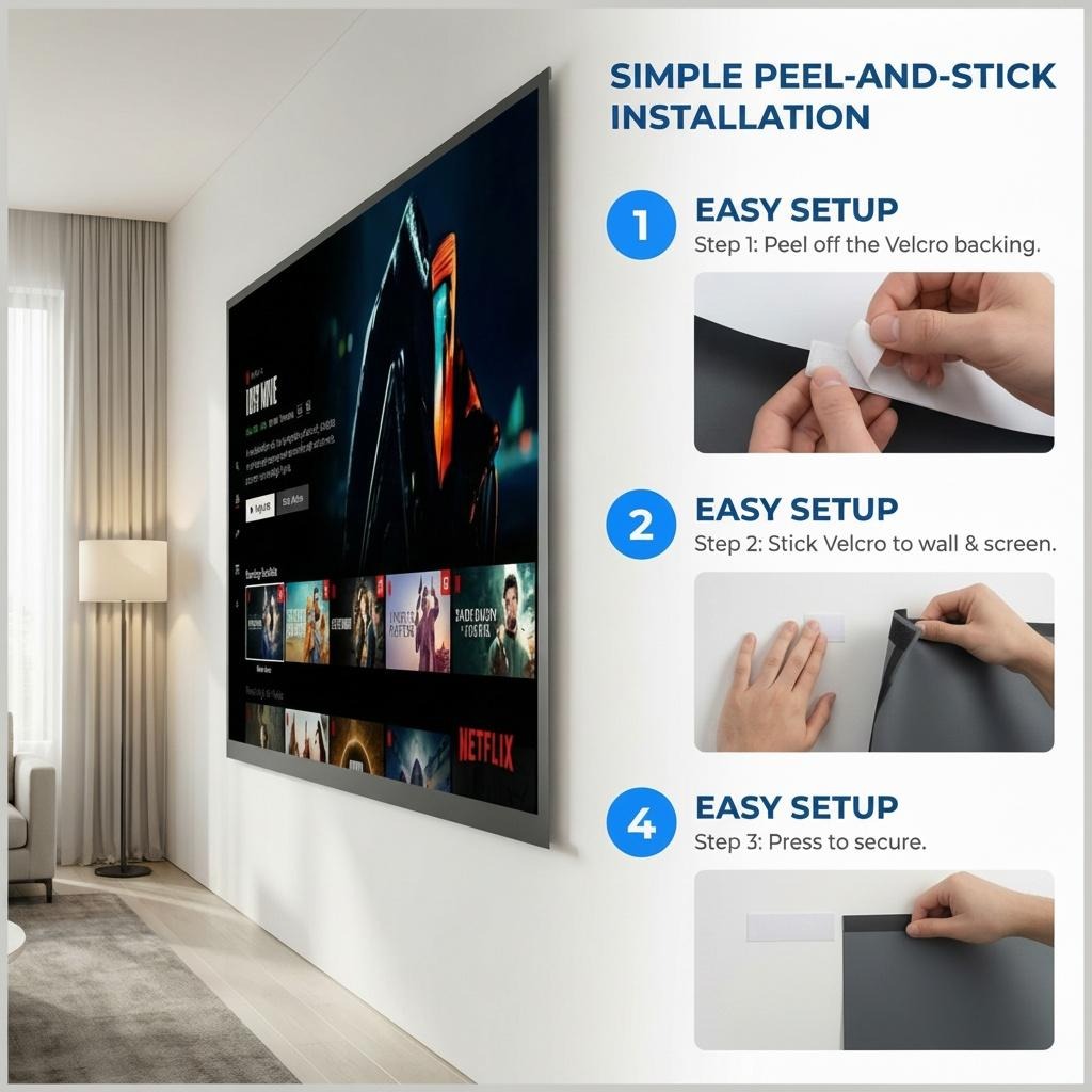 100inch 4K UHD Anti-Light Foldable Portable Projector Scree