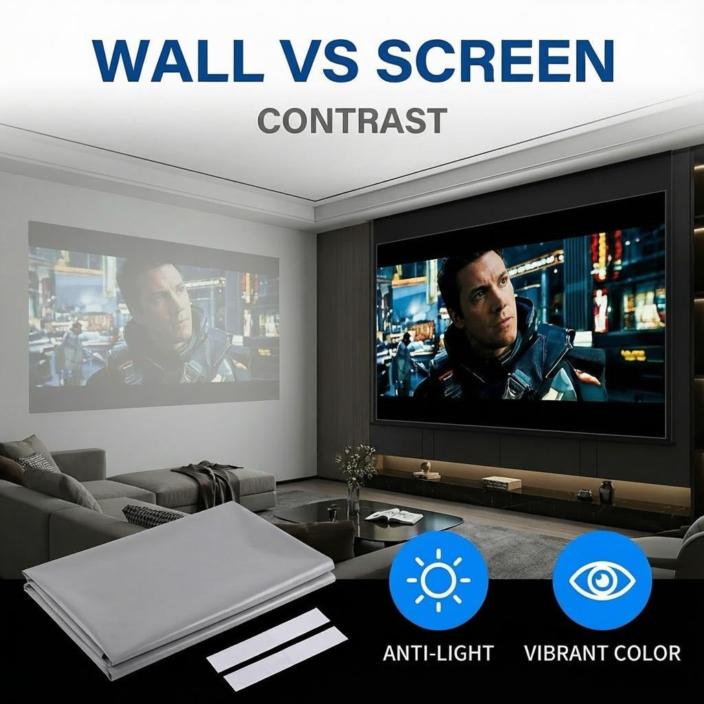 100inch 4K UHD Anti-Light Foldable Portable Projector Scree