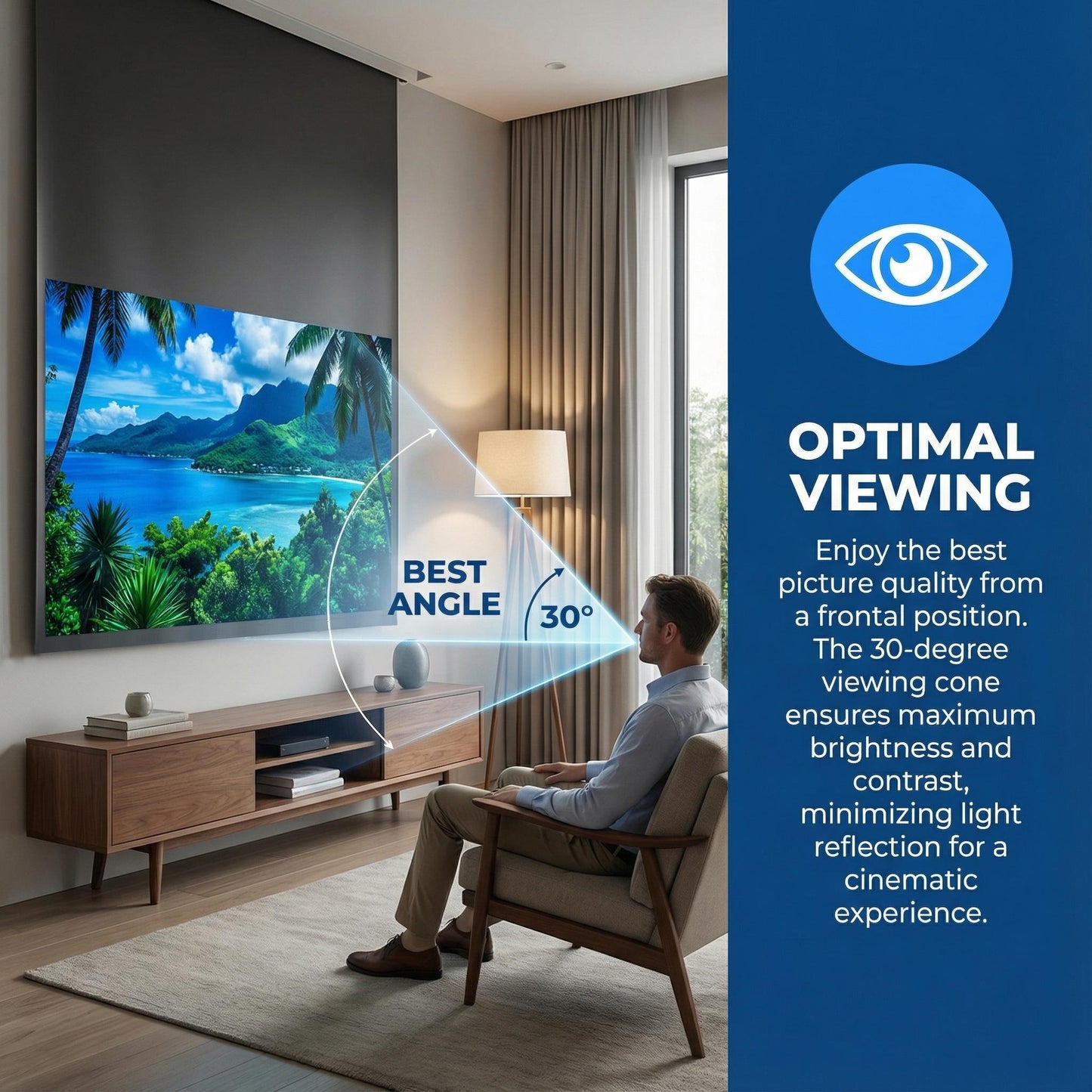 100inch 4K UHD Anti-Light Foldable Portable Projector Scree