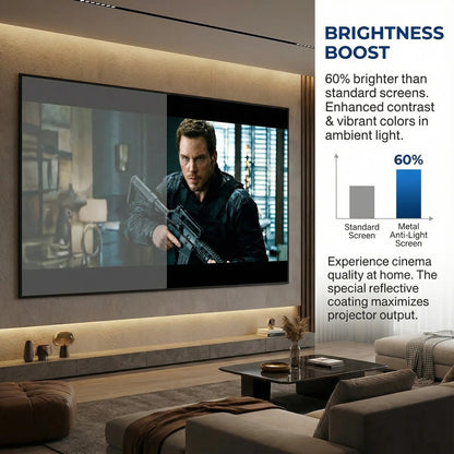 100inch 4K UHD Anti-Light Foldable Portable Projector Scree